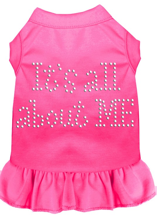 Rhinestone All About me Dress Bright Pink Med